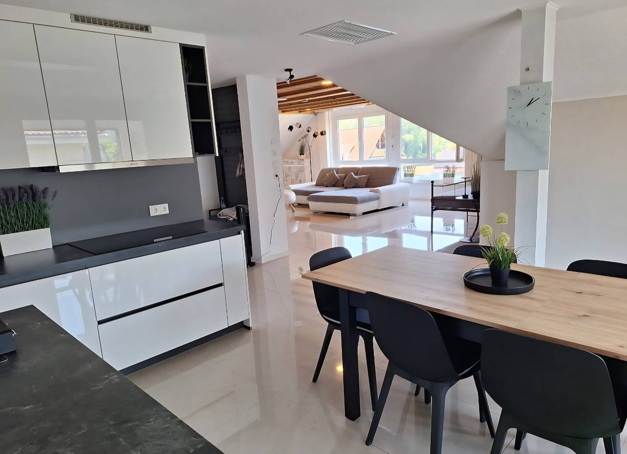 Apartamento entero, Apartamento 'Pure Vista' con vistas a la Selva Negra, terraza privada y Wi-Fi in Laufenburg (Baden), Alta Selva Negra