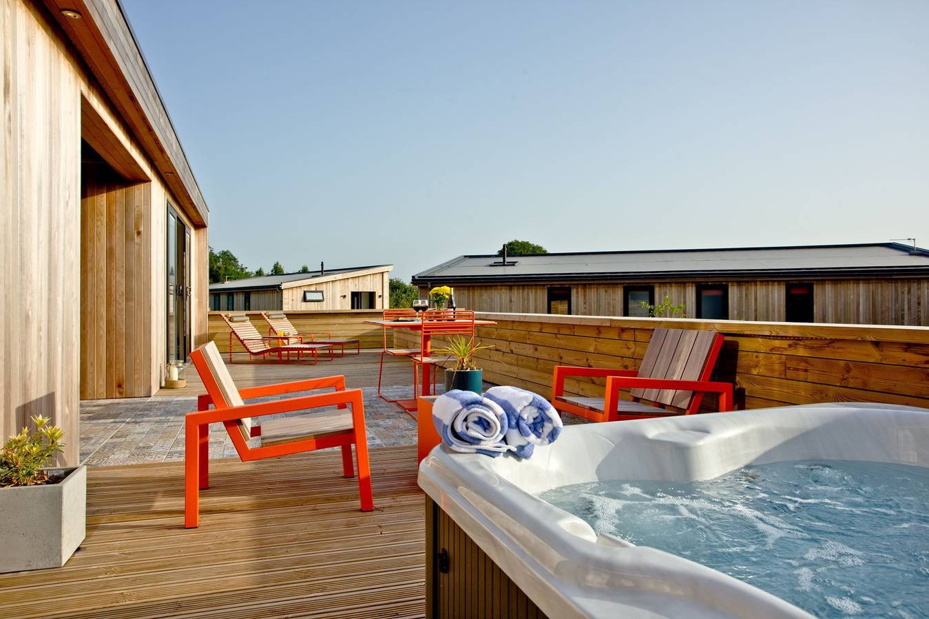 Lodge für 2 Personen mit Whirlpool in Cheddar, Somerset