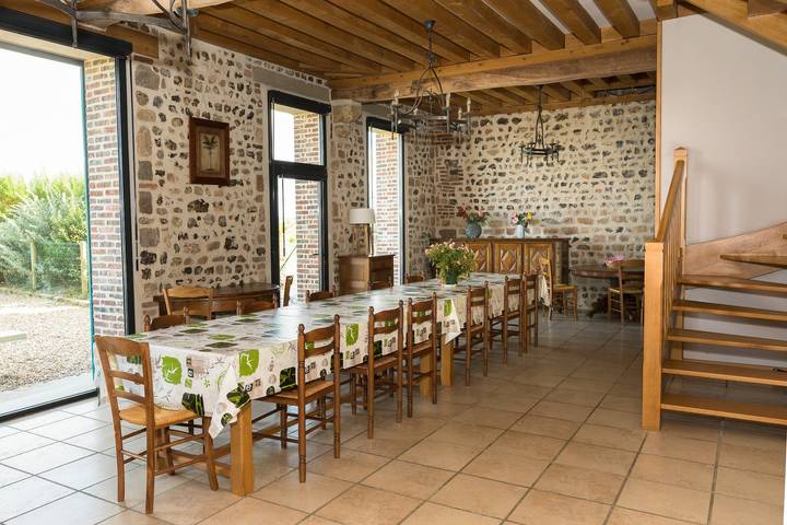 Maison de vacances 'La Grange Gite' avec terrasse privée, jardin partagé et Wi-Fi in Saint-Aubin-sur-Mer (Seine-Maritime), Région de Dieppe