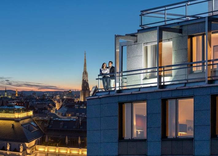 Hotel für 2 Personen, mit Ausblick und Terrasse in Stephansdom