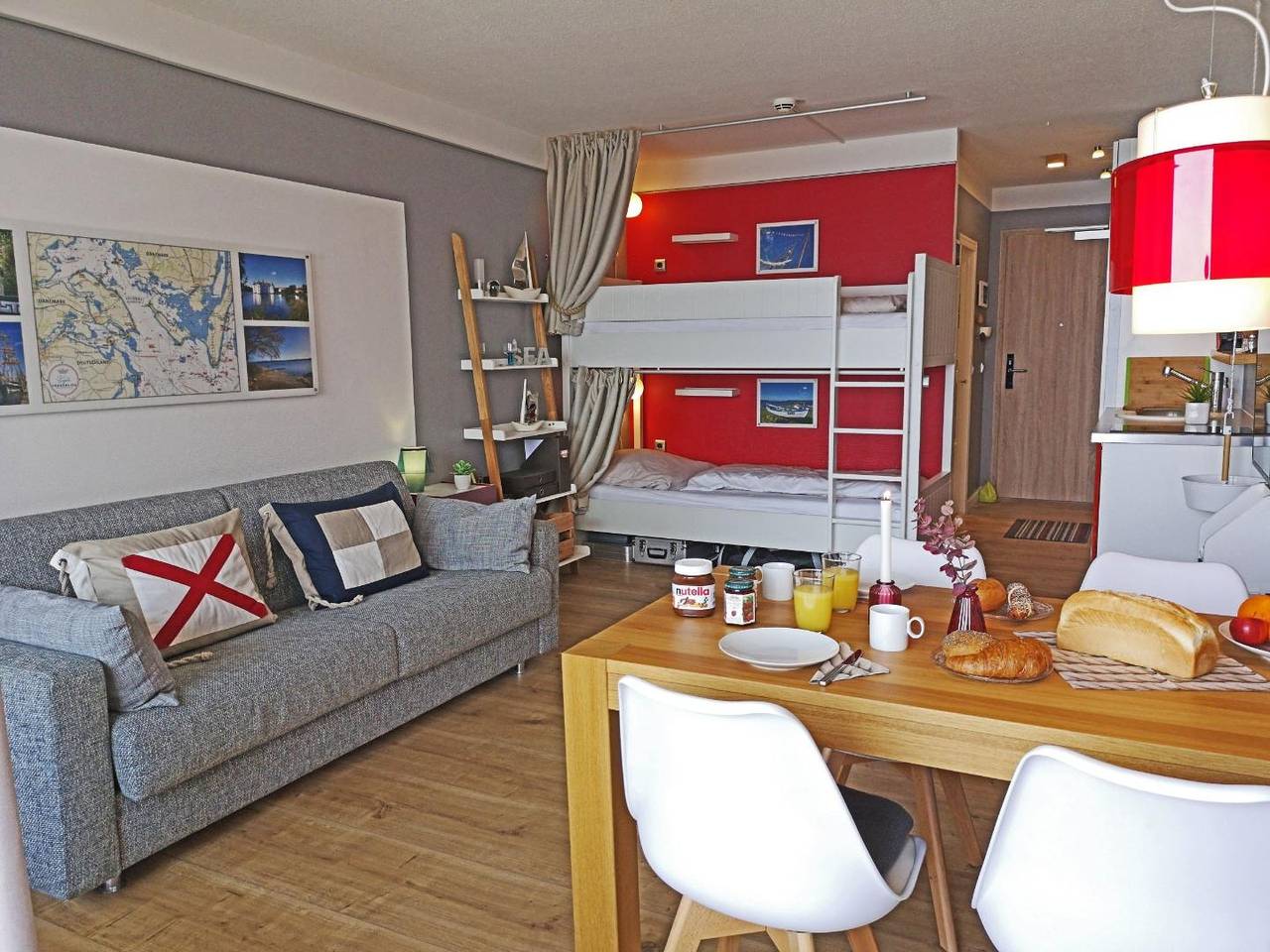 Ganze Wohnung, Fewo1846 - Kajüte Fördeblick (App. 112) / familienfreundliches Studioapartment in Holnis, Glücksburg