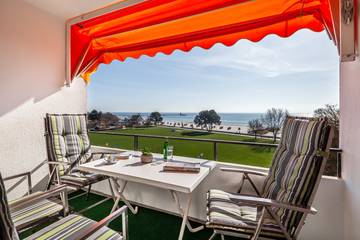 Ferienwohnung für 2 Personen, mit Seeblick und Balkon in Grömitz