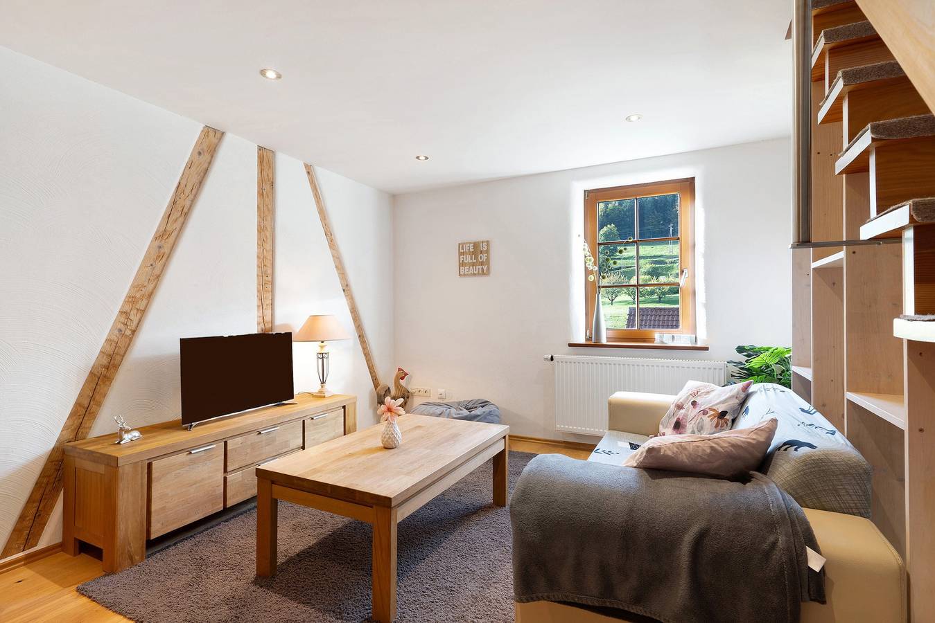 Ganze Wohnung, Ferienwohnung 'Familienwohnung Nala' mit Bergblick, Gemeinschaftsgarten und Wlan in Hundsbach, Forbach