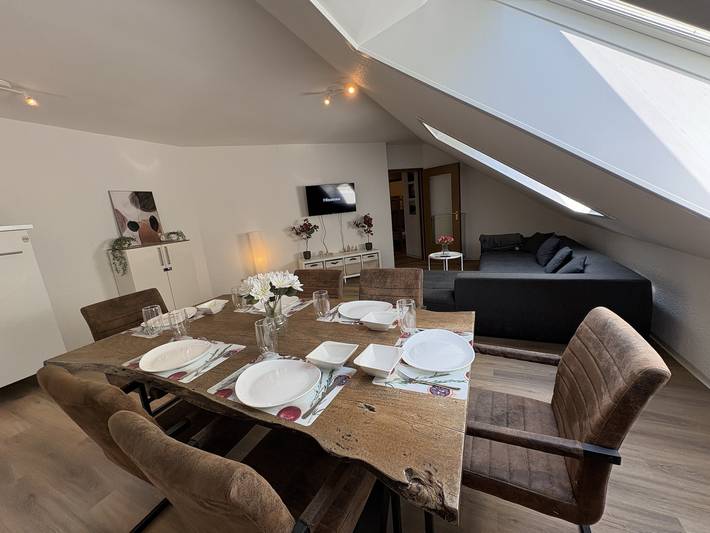 Ferienwohnung für 4 Personen, mit Balkon und Terrasse sowie Sauna