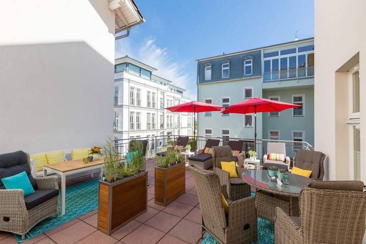 Ganze Wohnung, Villa Ahlbeck Königskrabbe - sehr strandnah mit riesiger Terrasse in Drei Kaiserbäder, Heringsdorf