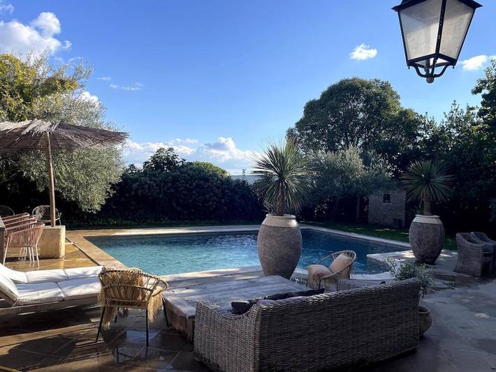 Appartement de vacances pour 2 personnes, avec Terrasse ainsi que Jardin et Piscine