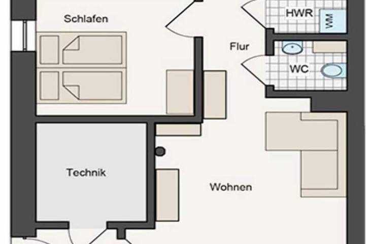 Ferienwohnung für 4 Personen, mit Balkon und Garten