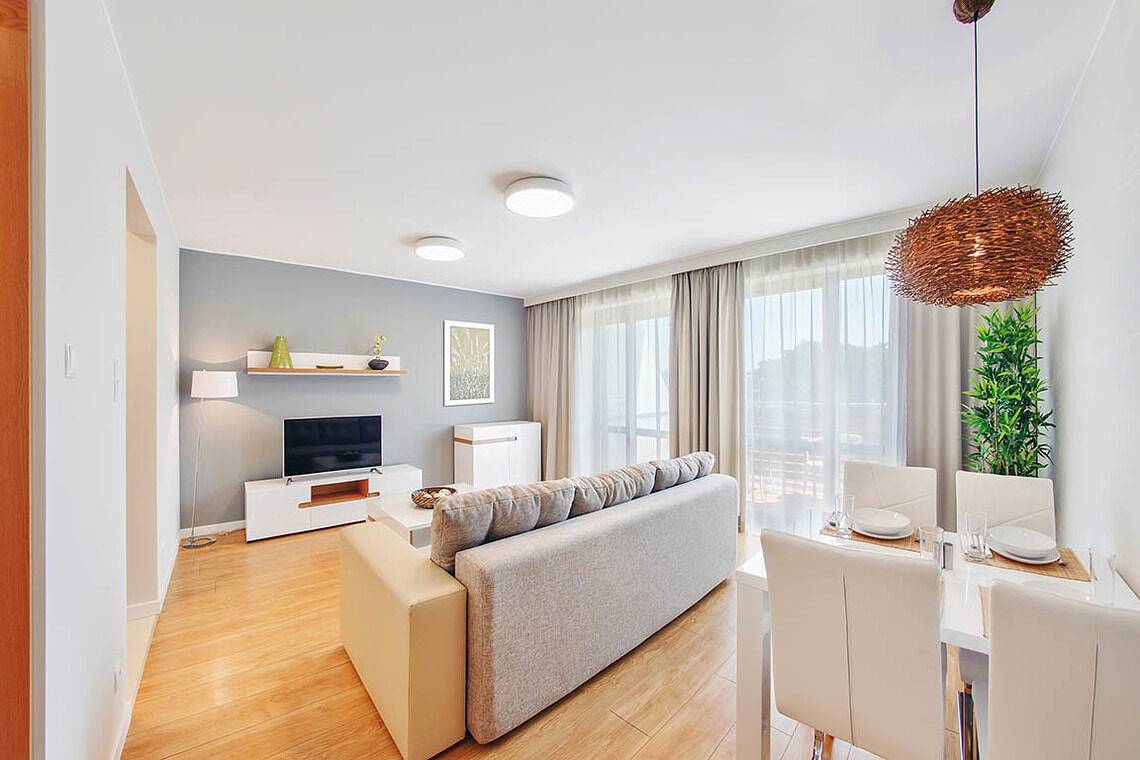 Cały apartament wypoczynkowy, Apartament wakacyjny dla 3 osób z balkon in Ustka, Morze Bałtyckie