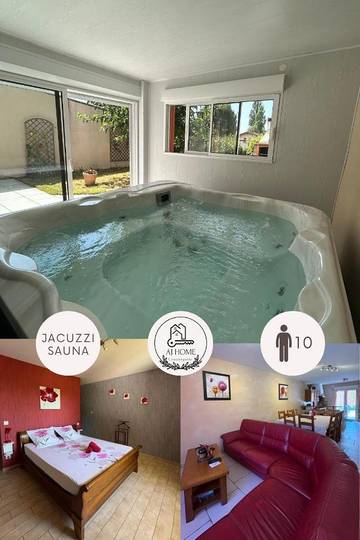 Gîte pour 10 personnes, avec terrasse et sauna ainsi que jacuzzi et jardin à Lafrançaise
