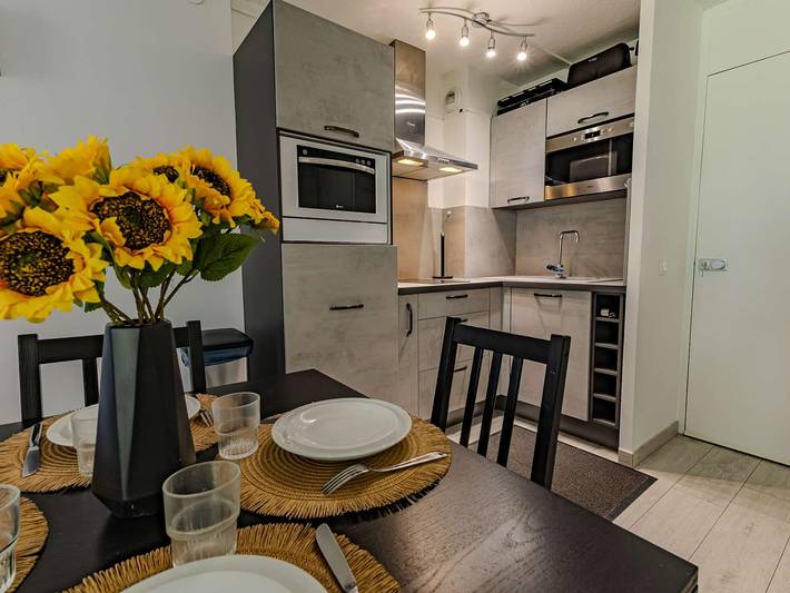 Gîte pour 4 personnes, avec terrasse dans Plagne Bellecote - 3
