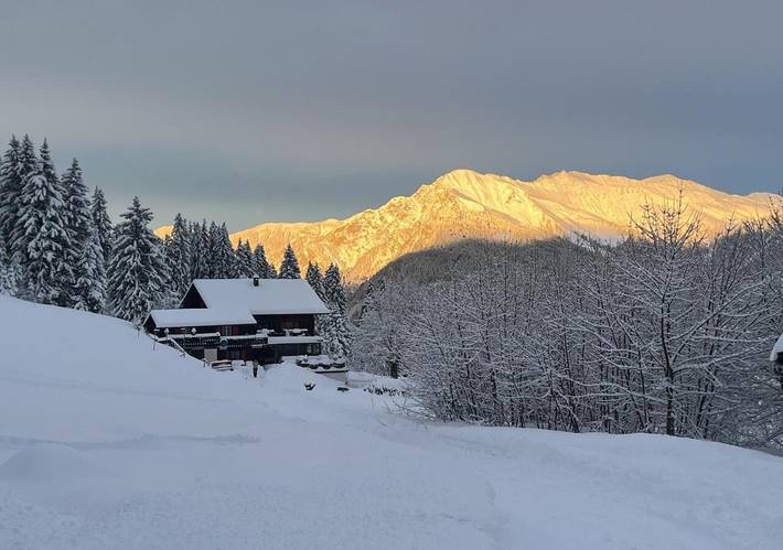 Maison d’hôte pour 2 personnes, avec terrasse ainsi que jardin et vue, animaux acceptés en Suisse