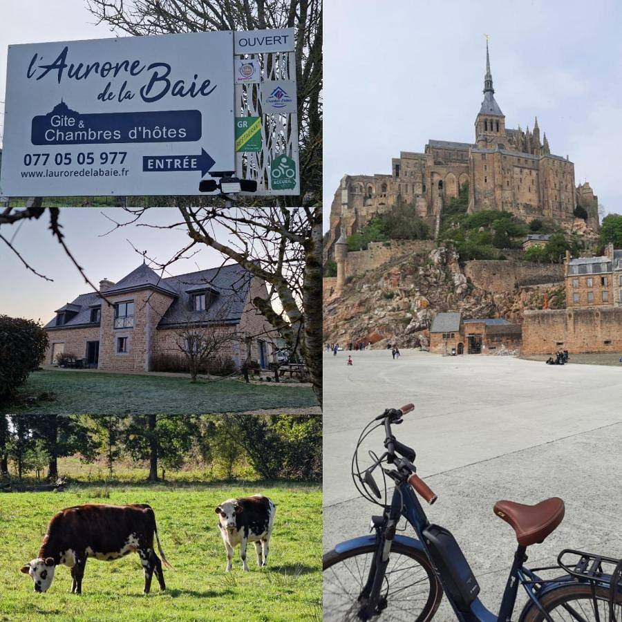 L'Aurore de la Baie, vue sur le Mont-Saint-Michel in Huisnes-sur-Mer, Baie du Mont-Saint-Michel