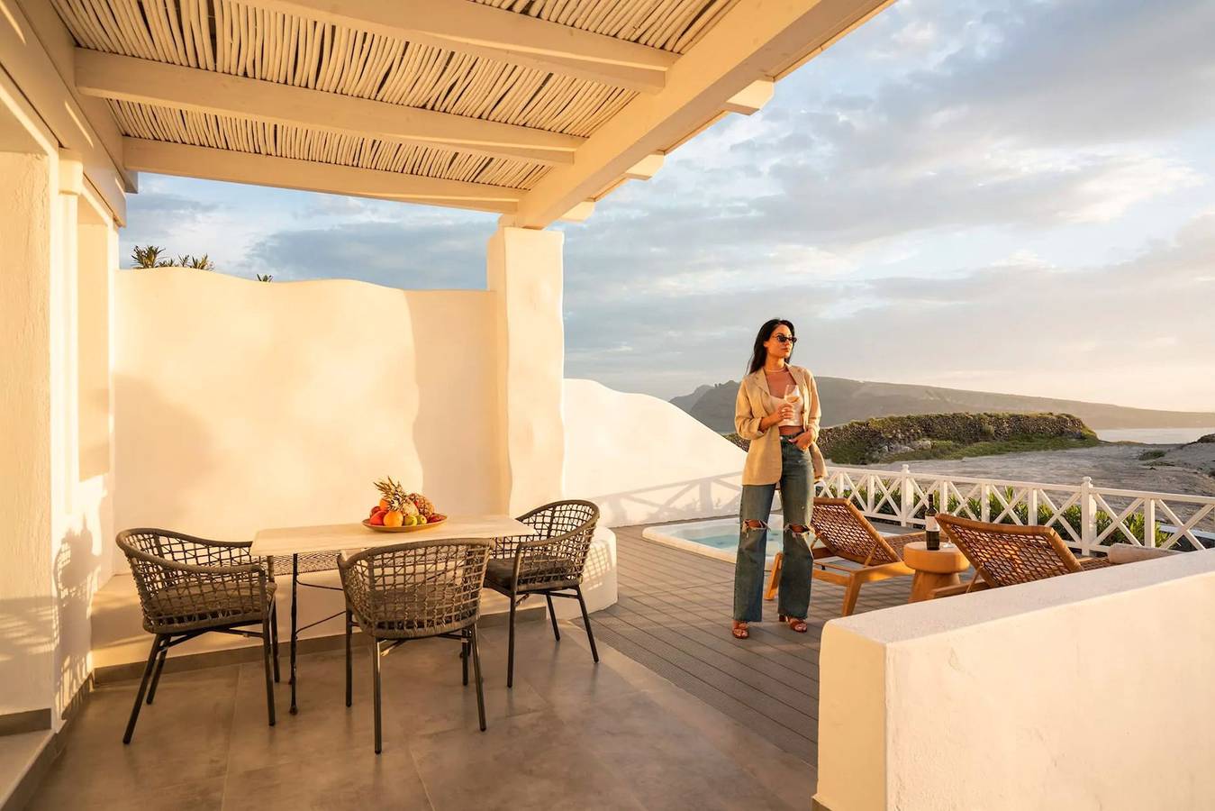 Villa für 6 Personen mit Pool in Ormos Ammoudiou, Santorin