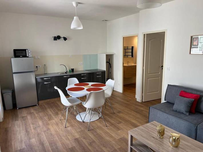Gîte pour 4 personnes, avec terrasse dans Brézins
