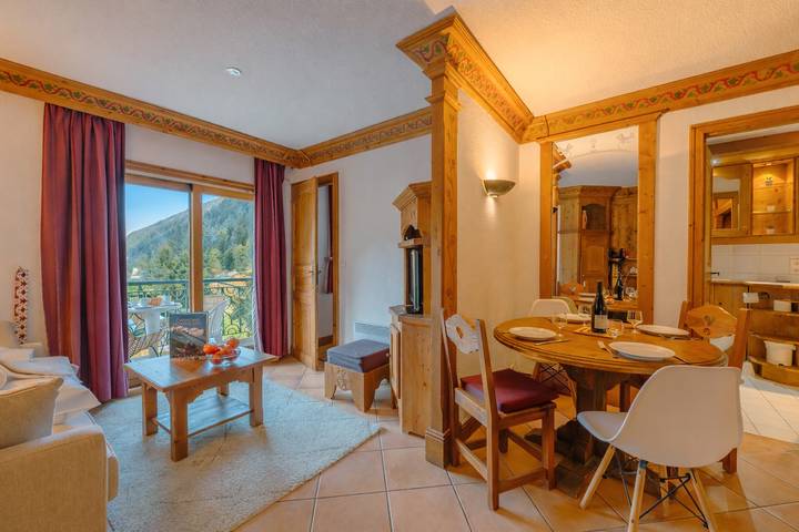 Gîte pour 4 personnes, avec balcon et sauna, adapté aux familles dans Argentière - 4