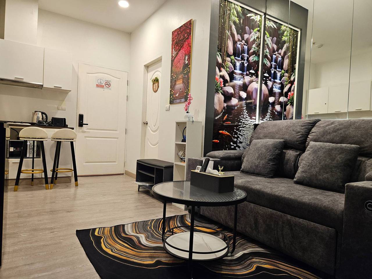 Appartement de vacances entier, Studio confortable au 12e étage, à 5-10 minutes à pied d'Iconsiam et du Bts in Bangkok, Thailande