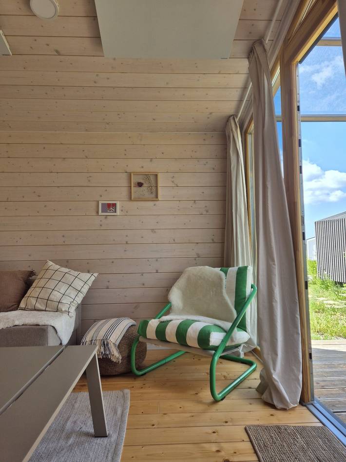 (402) Helles Tiny House im Grünen in Bleckede, Mecklenburgisches Elbetal