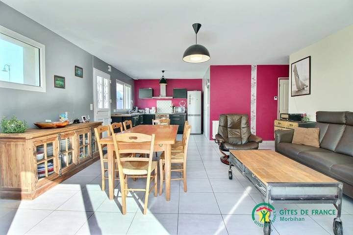 Gîte pour 6 personnes, avec jardin et terrasse à Baden (France) - 3