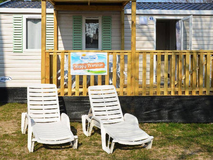 Camping Cisano San Vito - Mobilheim 7 personen - Happy premium mit Panoramablick in Cisano, Bardolino