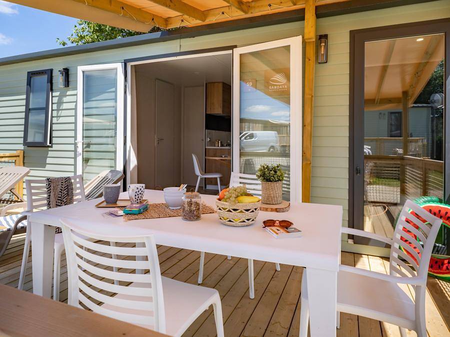 Camping Sandaya Le Kérou - Mobilhome 4 personnes - Cottage Privilège Tv Lv - 2 chambres - 4 personnes in Clohars-Carnoët, Côte de Cornouaille