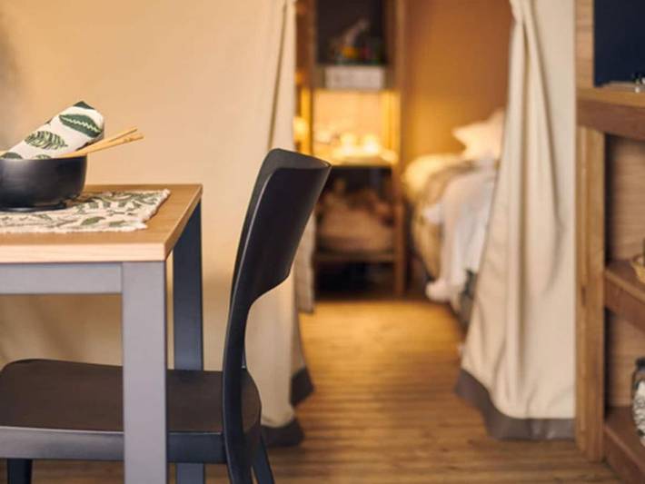 Camping La Riviere D'Argent - Safarizelt 5 personen - Wood Lodge - 2 Schlafzimmer - ohne Sanitäranlagen 5 pers. in Huelgoat, Châteaulin und Umgebung