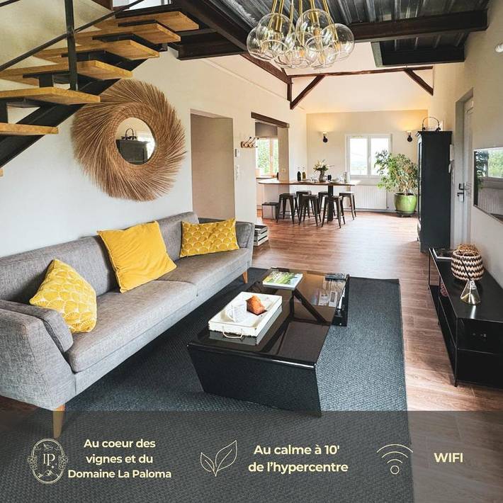 Location de vacances pour 4 personnes, avec Terrasse ainsi que Jardin et Vue à Jurançon