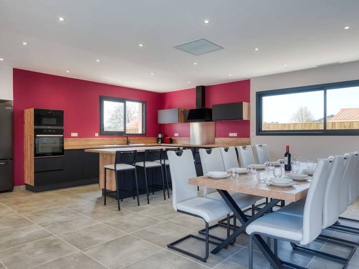 Location de vacances pour 10 personnes, avec piscine ainsi que jardin et terrasse, animaux acceptés à Lanton - 4