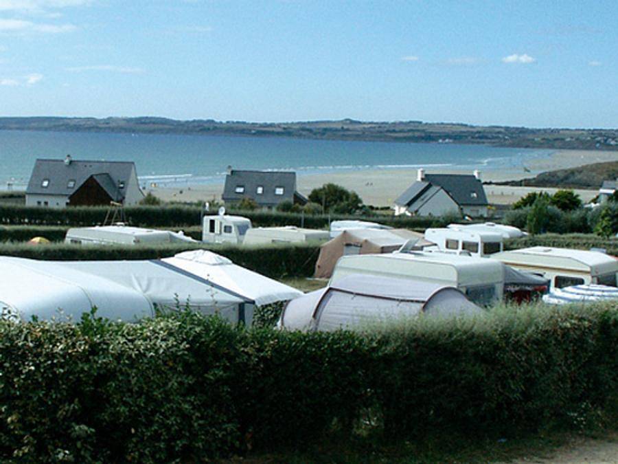 Camping Pors Ar Vag - Mobilhome 5 personnes - Mobil-home premium maxi avec vue sur mer in Plomodiern, Région de Châteaulin