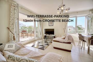 Gîte pour 4 personnes, avec terrasse dans Gare De Cannes