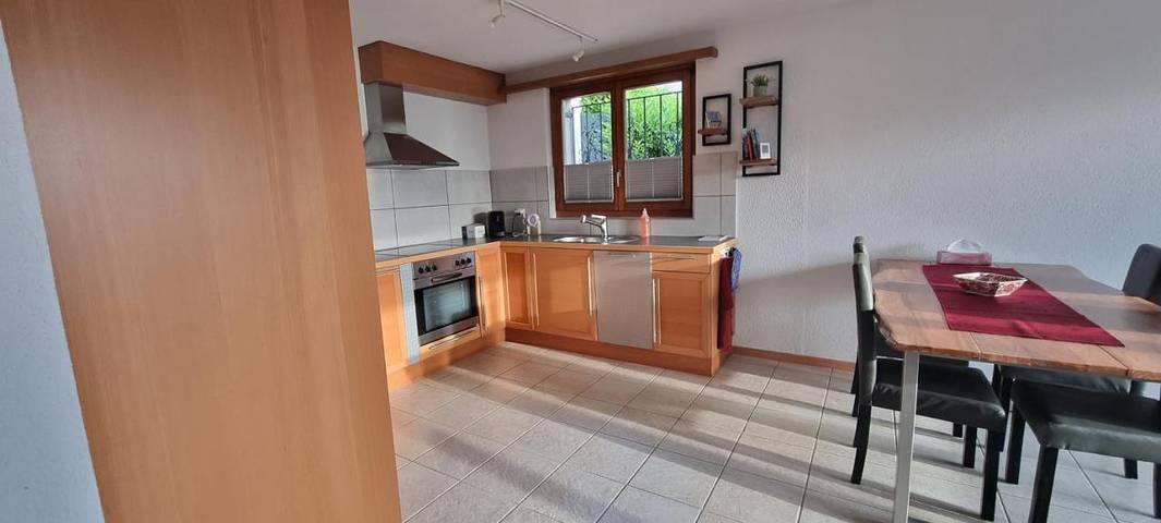 Ferienwohnung für 4 Personen, mit Terrasse und Garten sowie Ausblick im Aargau