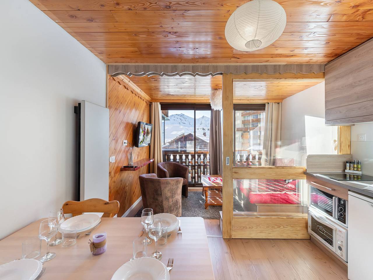 Estudio entero, Apartamento para 4 cerca de pistas en Val Thorens in Val Thorens, Les Trois Vallées