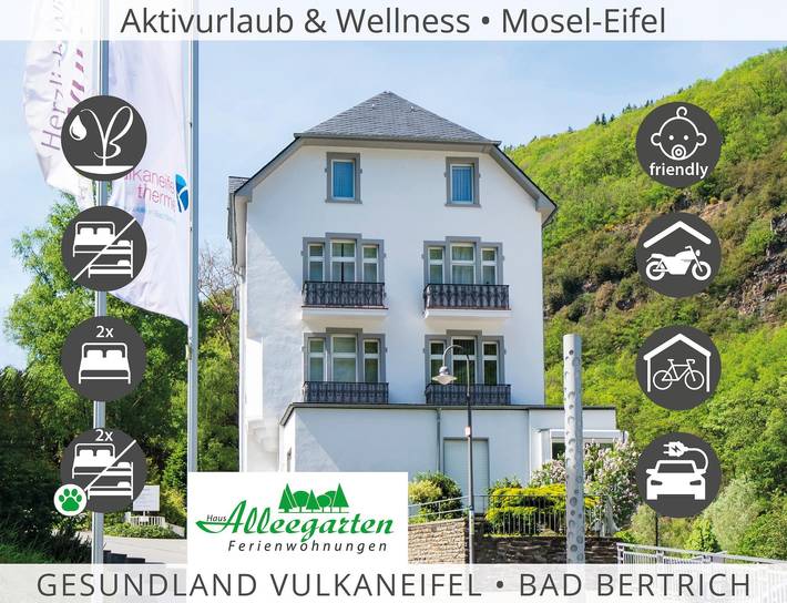 Ferienwohnung für 4 Personen, mit Balkon und Terrasse in Bad Bertrich