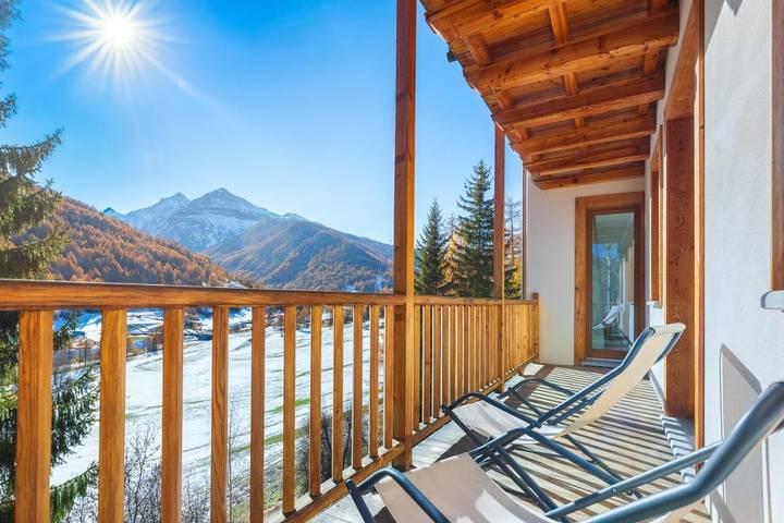 Appartamento per 6 persone, con Balcone e Terrazza nonché Panorama a Pragelato