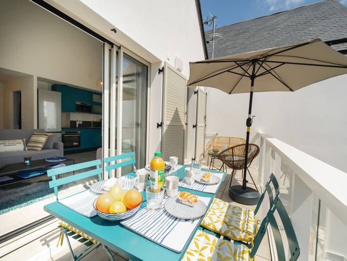 Appartement de vacances pour 4 personnes, avec jardin et terrasse à Quiberon