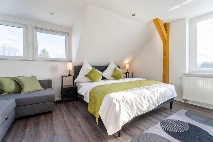 Ferienhaus für 6 Personen, mit Terrasse und Garten sowie Ausblick