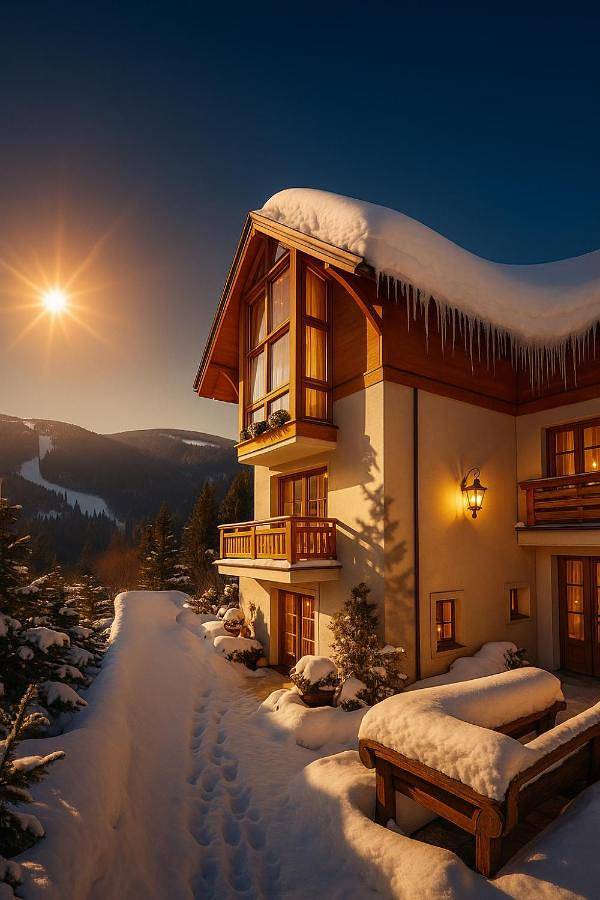 Ferienhaus für 8 Personen, mit Seeblick und Garten in Spindlermühle