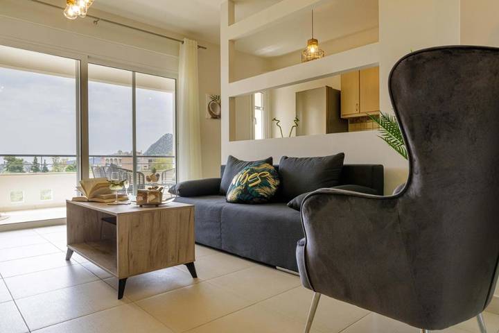Ferienwohnung für 4 Personen, mit Balkon und Terrasse sowie Garten und Ausblick in Tolo - 3