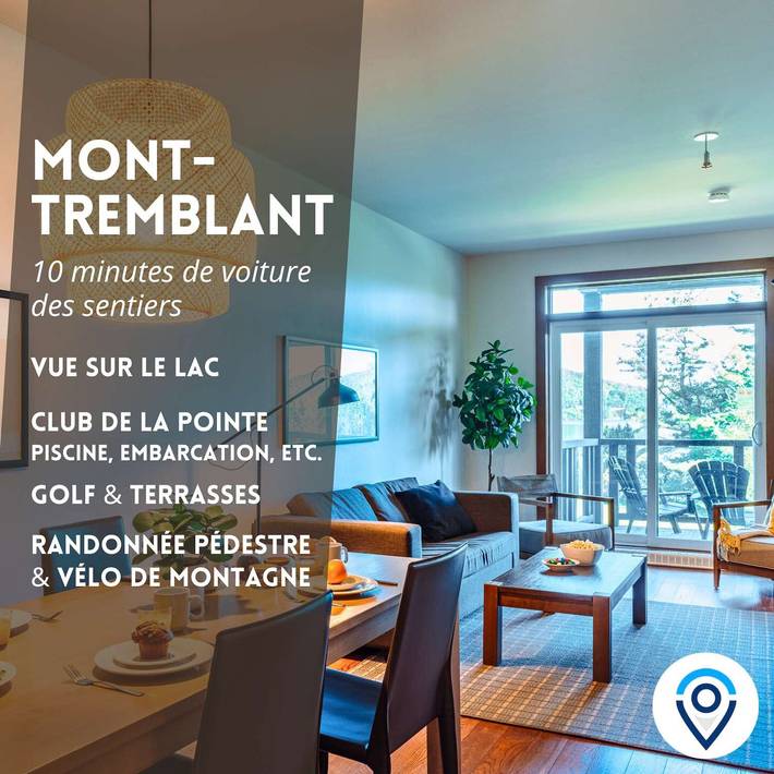 Apartamento para 4 personas, con vistas al lago y jardín además de balcón y piscina, Familias con niños en Quebec