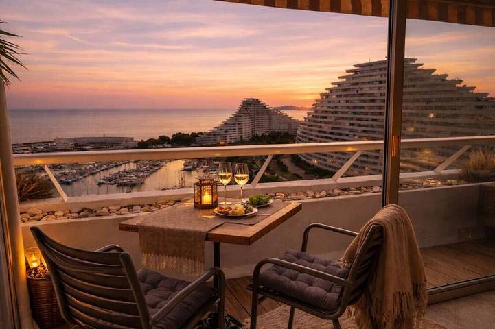 Gîte pour 4 personnes, avec balcon dans Plage de la Pierre au Tambour