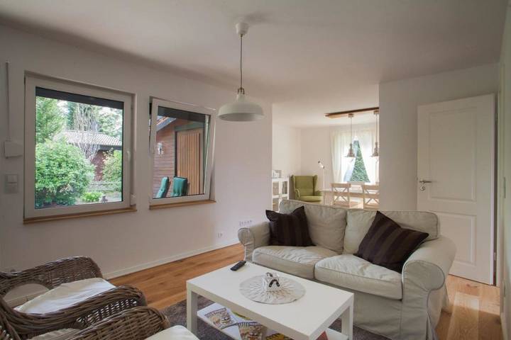 Ferienhaus für 4 Personen, mit Terrasse und Garten sowie Ausblick