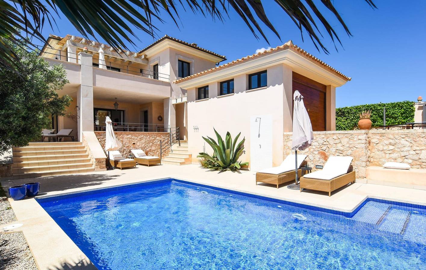 Rückzugsort mit Meerblick, Pool, Terrasse und Grill - 1,5 km bis Cala Llombards in Cala Santanyí, Santanyí