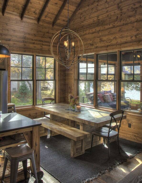 Modern Rustic Cabin-Includes Pontoon Boat & Sunsets on Fantastic Lakeside Porch! in Crosslake, Crow Wing County