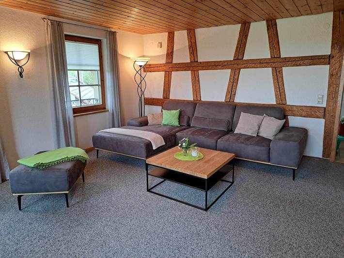 Ganze Ferienwohnung, Ferienhof Gehrenberg - Sonnenschein, 80qm, 2 Schlafzimmer, max. 4 Personen in Markdorf, Region Bodensee-Oberschwaben
