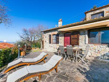 Ferienhaus mit Meerblick für 6 Personen, mit Garten und Terrasse sowie Ausblick, mit Haustier in der Toskana