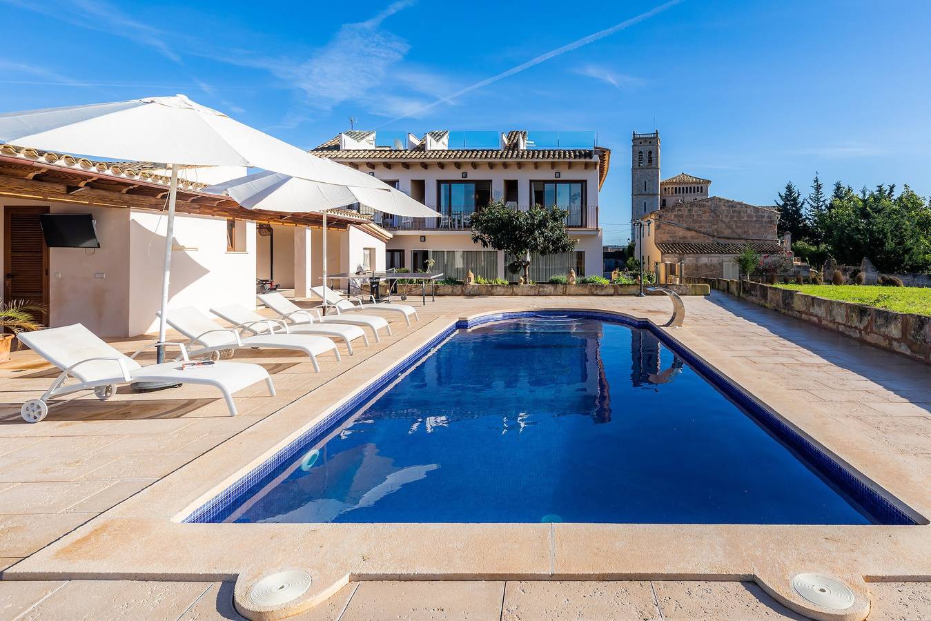 Ferienhaus 'Sa Figuereta Living Place' mit Bergblick, Wlan und Klimaanlage in Ariany, Mallorca Inselmitte
