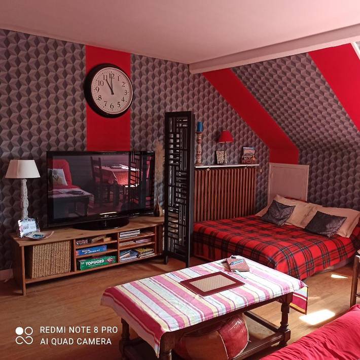 Appartement de vacances pour 4 personnes, avec vue ainsi que jardin et terrasse