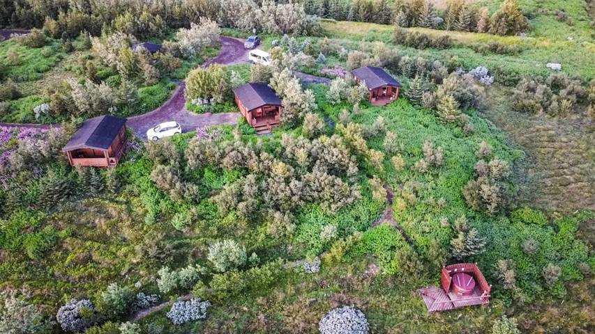 Chalet voor 2 personen, with uitzicht op het meer and uitzicht as well as tuin op IJsland