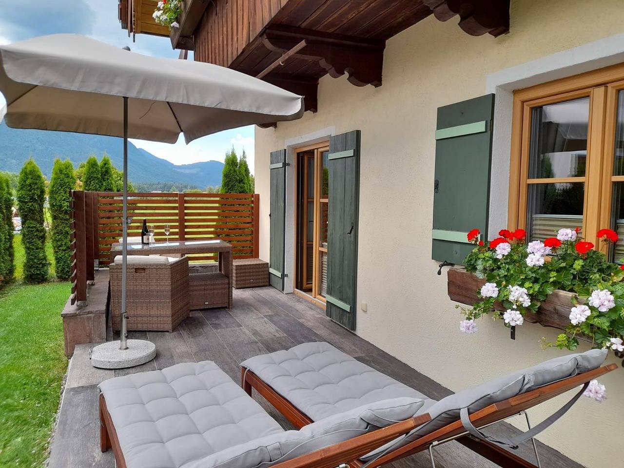 Geheel vakantieappartement, Vakantieappartement voor 2 personen met terras in Grassau, Chiemsee