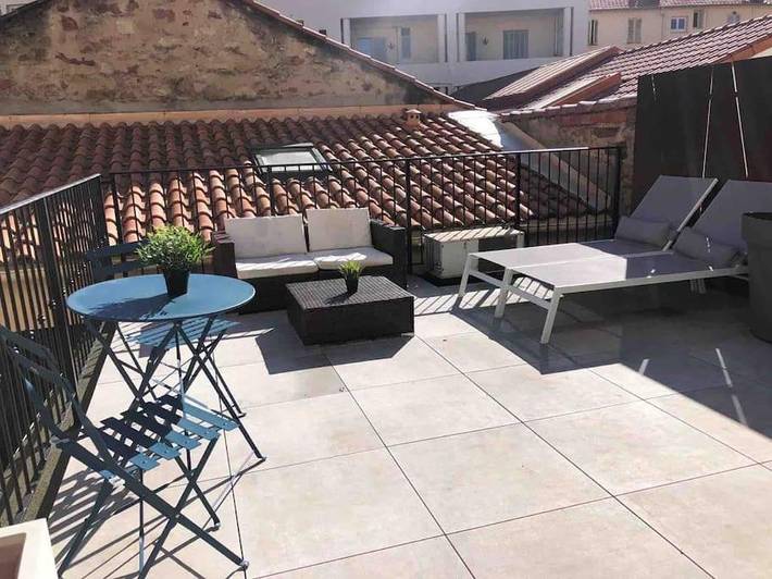 Gîte pour 4 personnes, avec balcon dans Gare De Saint Raphael Valescure