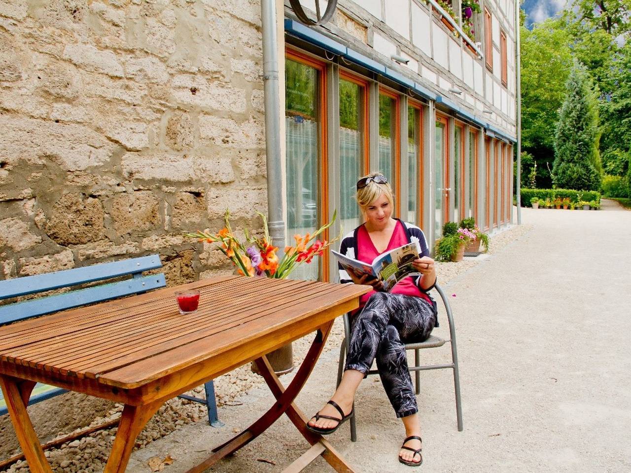 Ganze Ferienwohnung, Bürgermeisterhaus Langensalza - Ferienwohnung mit kombiniertem Wohn-/ Schlafzimmer im Bürgermeisterhaus in Bad Langensalza, Unstrut-Hainich-Kreis